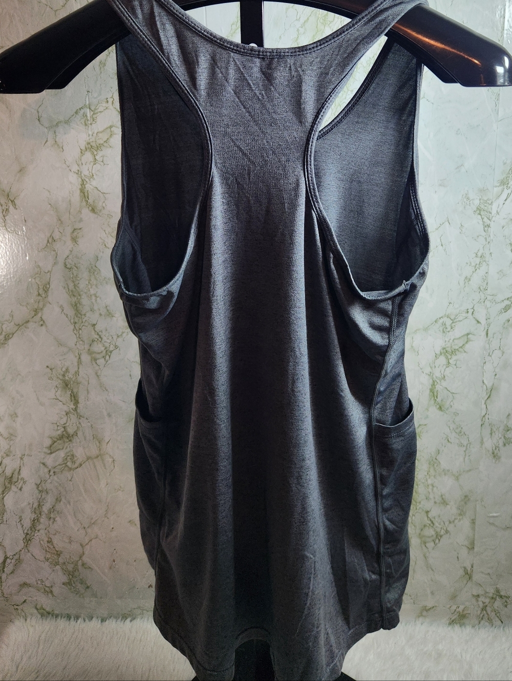 Gray Racer Back Tank - Picture 6 of 10